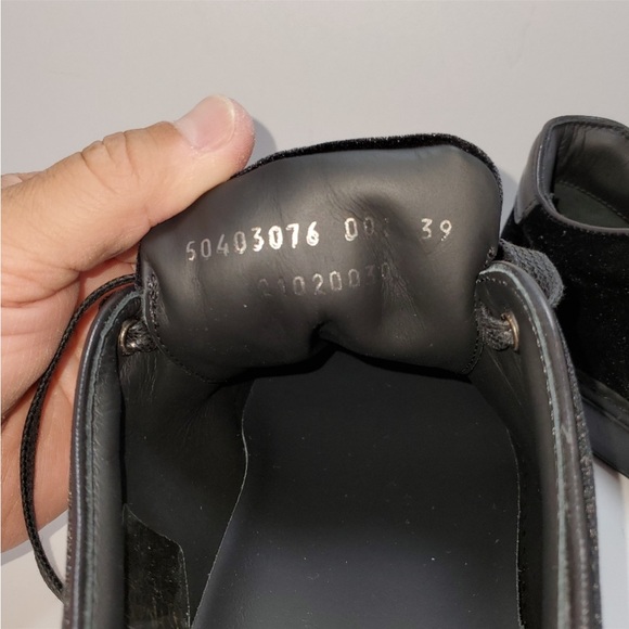 BOSS Hugo Boss NWOB Black Velvet Sneakers size 39 - Picture 6 of 7